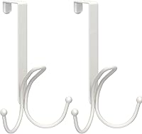 Vista 1 de FYY Ganchos para colgar sobre la puerta, paquete de 2 ganchos para puerta con almohadilla de esponja para evitar arañazos, ganchos organizadores