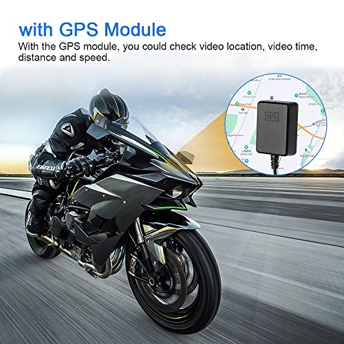 VSYSTO Motorcycle Camera Front and Rear, Dual Lens 1080P Video Recorder 4'' LCD Screen 150° Wide Angle Waterproof Motorcycle Dash Cam with GPS, WiFi, Night Vision, Parking Monitoring - Image 6