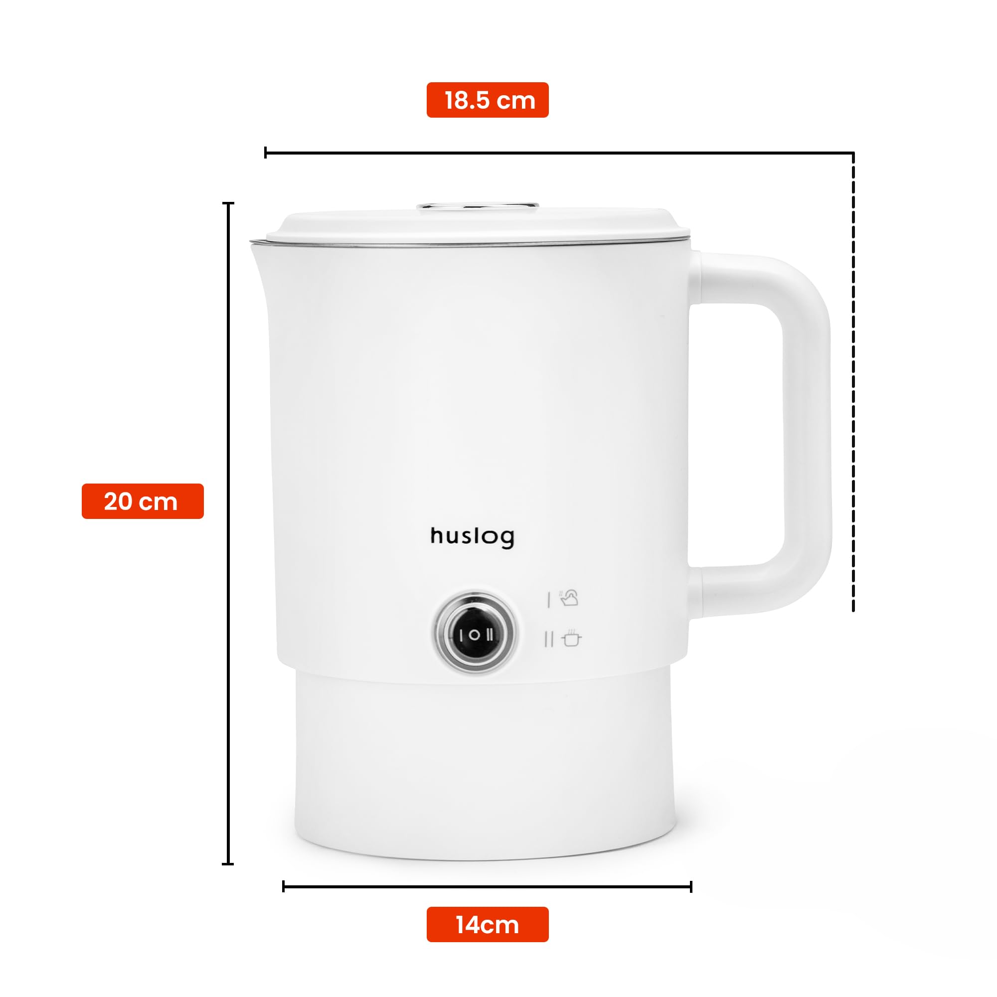 Bouilloire Électrique de Voyage Pliable 2 en 1 0,8L 650W Acier Inoxydable 304 Double Paroi Base 360°