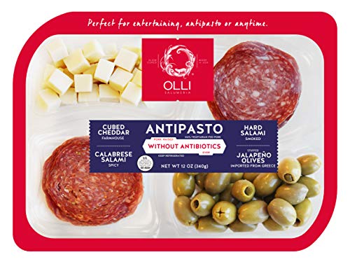 Olli Salumeria Salami-Cheddar-Jalapeno Olive Antipasto Tray, 12 Oz #TOP25