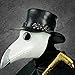 PartyHop White Rubber Plague Doctor Mask, Halloween Long Nose Bird Beek Steampunk Gas Latex Face Mask, Party Cosplay Costume Prop for Adult