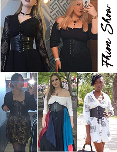 Avidlove Black Corset Belt Waspie Belt Gothic Corset Belt Dress Elastic Belts For Women(Black,Small) #TOP2