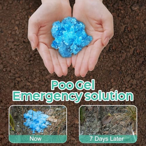 Portable Toilet Bags Poo Gel Set, 8 Gallon Camping Toilet Bags with Portable Absorbent Toilet Gel, Urine Powder with Potty Trash Waste Bags for Outdoor Camping, Traveling, Emergency - Thumbnail 5