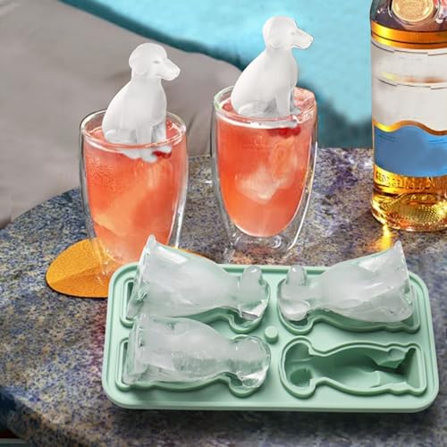Molde de cubos de hielo en forma de perro labrador miniatura 4