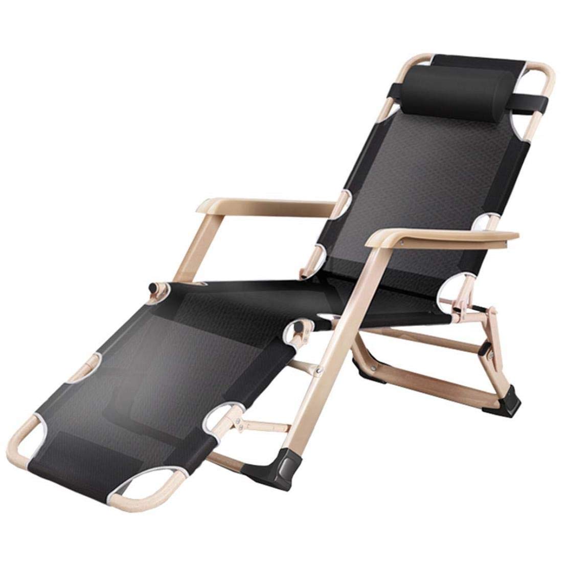 Chaise pliante de plage inclinable haut de gamme avec structure acier bleu