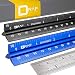 3-Piece Engineer Scale Ruler Set 12" (Imperial) | Laser-Etched Aluminum Triangular Drafting Tool for Civil Engineering Blueprints | Standard Metal Ruler Included