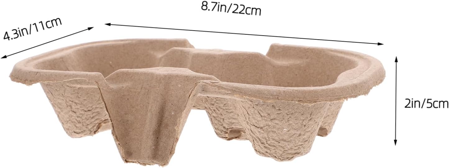 50pcs Beverage Takeout Holders Cup Carrier Trays for Juice Milk Tea Drink Transport for Restaurants Food Service