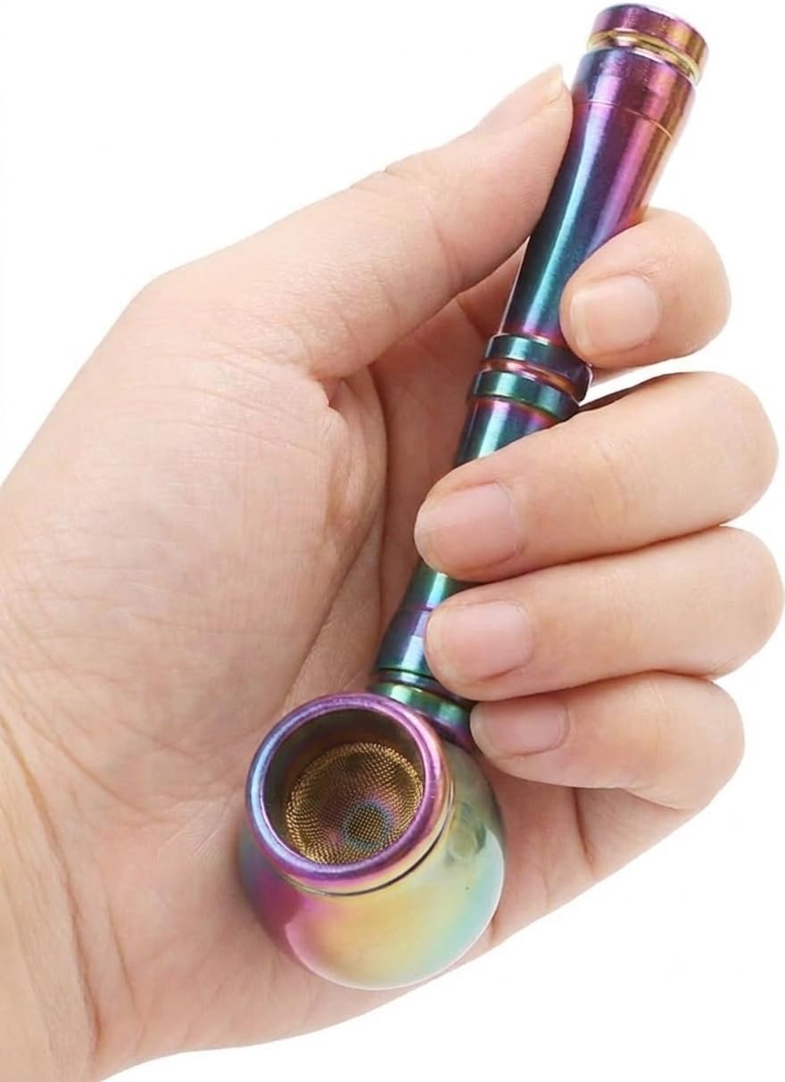Tobacco Pipe Set,Creative Pipe with Random Pattern, Pocket Size Include Cleaner Tamper Tool Black Bag, Pipe Starter Kit for Beginners