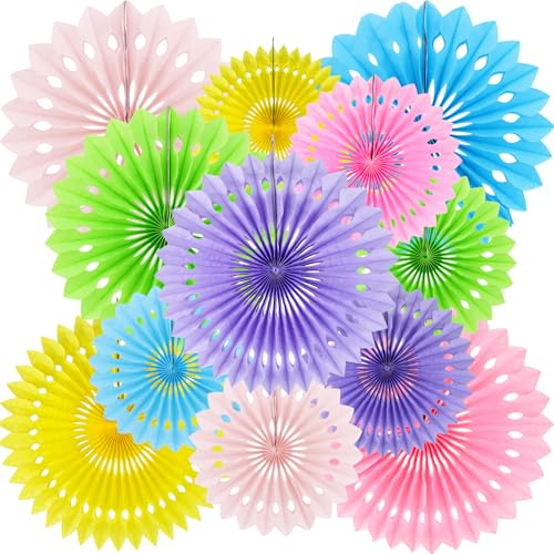 BEISHIDA Honeycomb Round Paper Fans Macaron Hanging Party Decoration