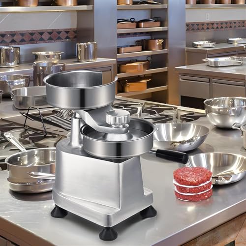 Kommerzielle Burgerpresse, robustes manuelles Pastetchen-Formwerkzeug aus Edelstahl mit Wachspapier für perfekte hausgemachte Burger