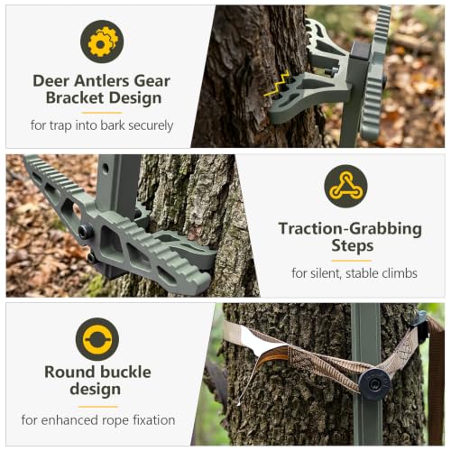 Image of Kalkal 20 inch Aluminum Tree Stand Climbing Sticks for Saddle Hunting -4 Pack