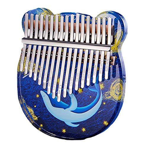 Camsiom Kalimba 17 Tasten Daumenklavier,Mbira Fingerklavier,Mit Stimmhammer,Musikinstrumente Geschenke für Kinder,Erwachsene,AnfäNger Cover