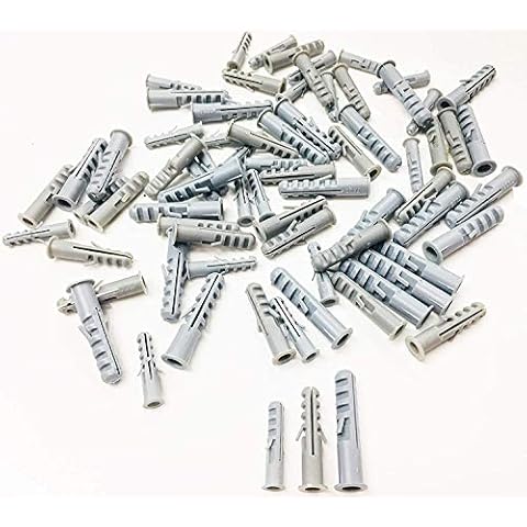 Wall Plugs Pack of 75 Ti Ultra Tough Universal Nylon Expansion. Drill Size 5,6 & 7mm. Ultra high Grip Nylon Specification. Anti-Rotation fins Prevent Spinning in The Hole Cover