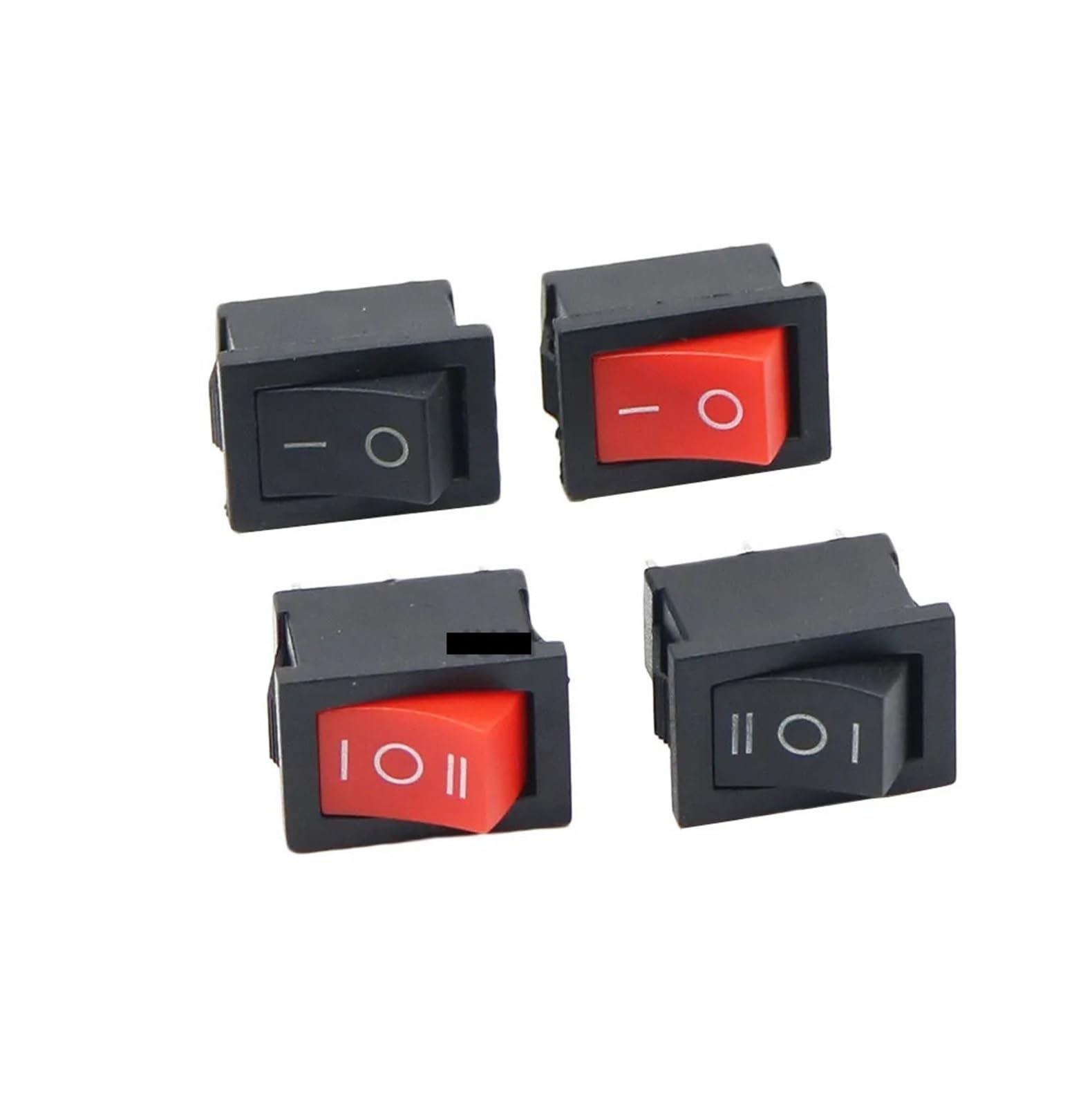1PCS KCD1 Red/Black switch ON-OFF ON-OFF 2/3 Position 2 Pins /3Pins Rocker Switch AC 6A/250V10A/125V(Black On-Off 3 Pin)