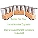 Better For Your - Small Stainless Steel Double Wall Cups, 8oz (250ml) - Set of 3 - Tumblers with Numbers and Words 4-5-6