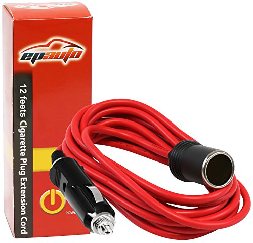 EPAuto 12V 12ft Heavy Duty Extension Cord w/Cigarette Lighter Plug Socket by EPAuto - Used condition - US$9.08
