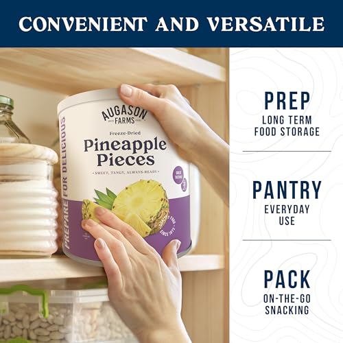 Augason Farms Freeze Dried Pineapple Pieces Can, Emergency Food Supply, Everyday Meals, 34 Servings - Thumbnail 5
