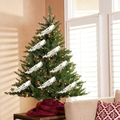 JUOPZKENN 12 Peças de Pássaros de Espuma Branca Artificial, Pássaros Em Miniatura para Artesanato, M