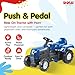 DOLU Ranchero Pedal Operated Ride On Tractor for Kids, Indoor Outdoor Toy Vehicle with Fun Horn and Sturdy Build for for Ages 3 Years and Older, Blue
