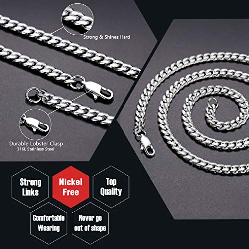 Chunky Choker Chain Necklace For Women Men 14 Inch 6Mm Short Steel Neckchain #TOP4
