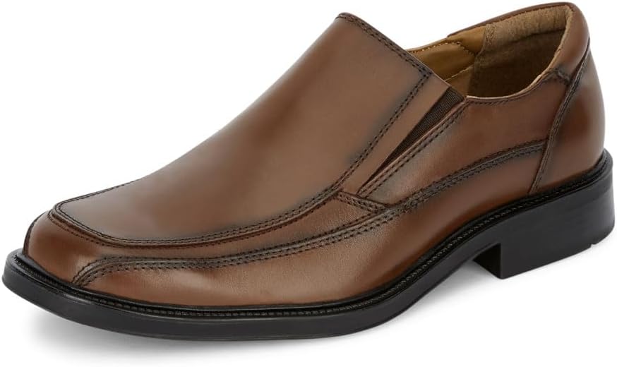mens brown slip on loafers