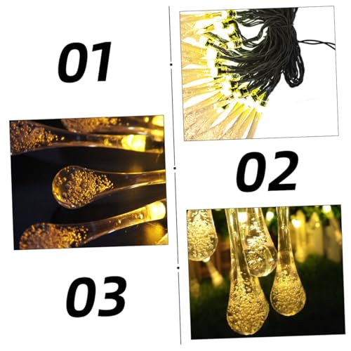 Luces solares de cadena LED para exterior 5m 20 bombillas miniatura 6
