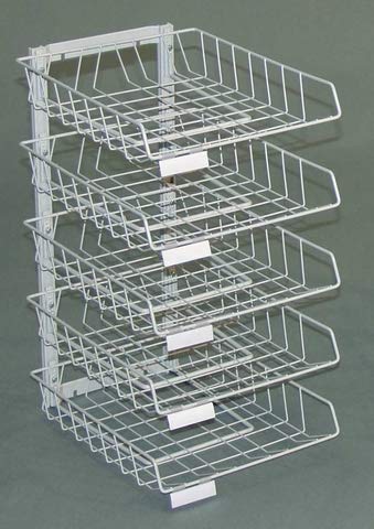 Wandsortieranlage, BxTxH 290x390x555 mm, 5 Körbe, RAL 7035 lichtgrau