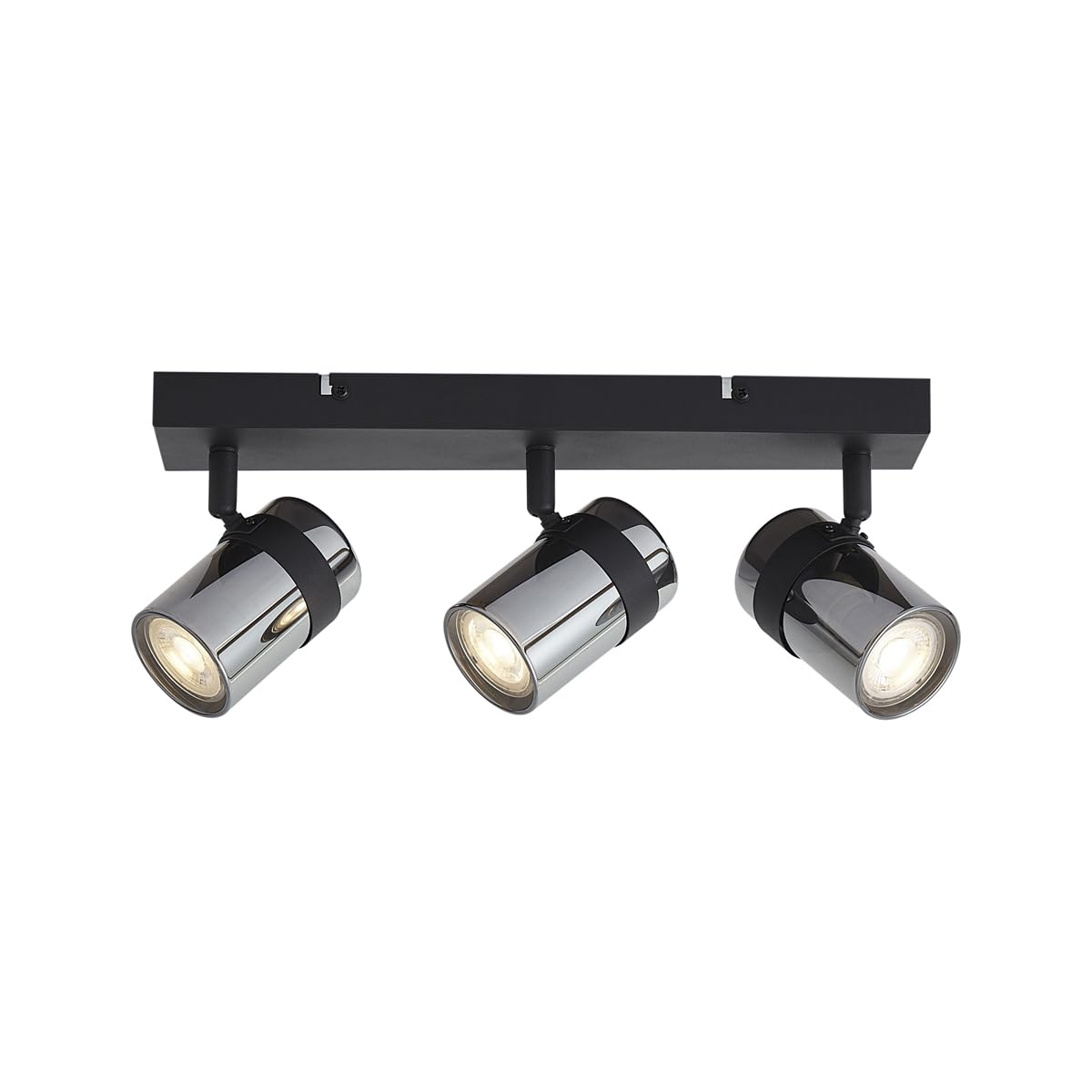 Qazqa foco ajustable 3 luces negro rectangular 40 cm Gianni