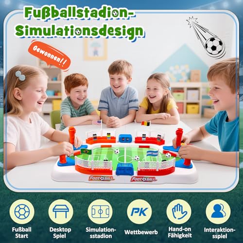 Tischkicker Kinder, Fussball Geschenke Jungen 4 5 6 7 8 9+ Jahre Geschenk Kinder Spielzeug Junge, Tischfussball Ostergeschenke Kinder Fußball Tisch Kinder Spielzeug Flipperautomat Kicker Flipper Spiel
