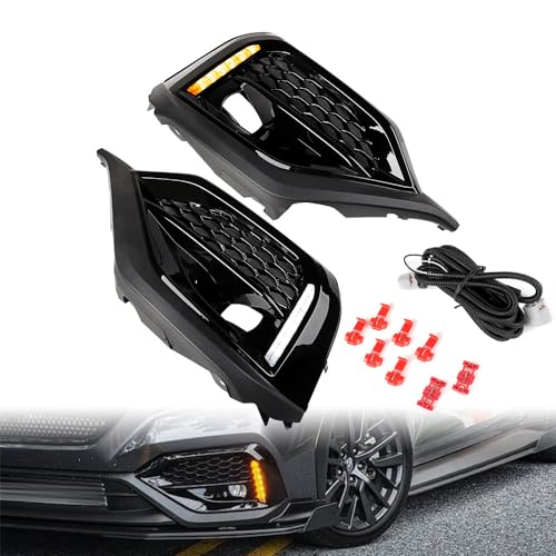 Astra Depot Pair LED DRL Daytime Running Light Switchback Turn Signal Lamp w/Foglight Bezel Compatible for 2022-2023 Subaru WRX H4510VC200 H4517VC200