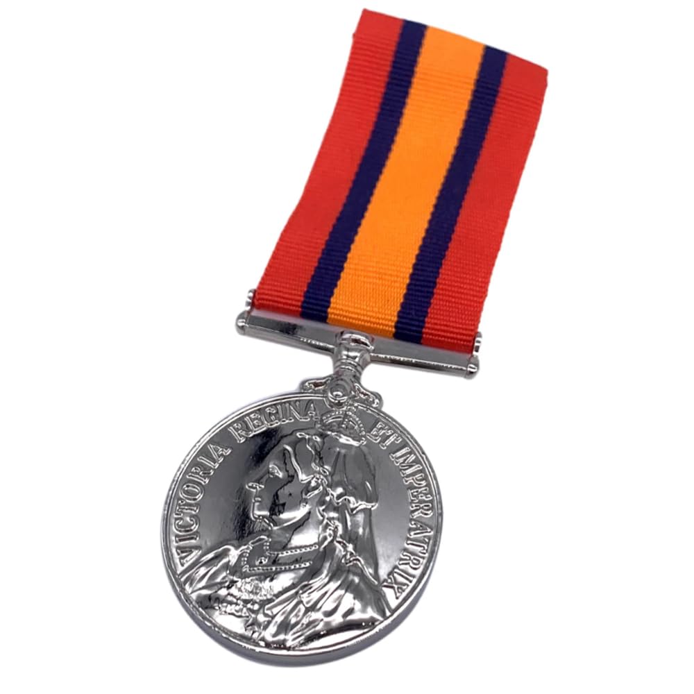 Freecrows Men's Silver Queen's South Africa Medal – British Boer War Decoration With Ribbon Replica