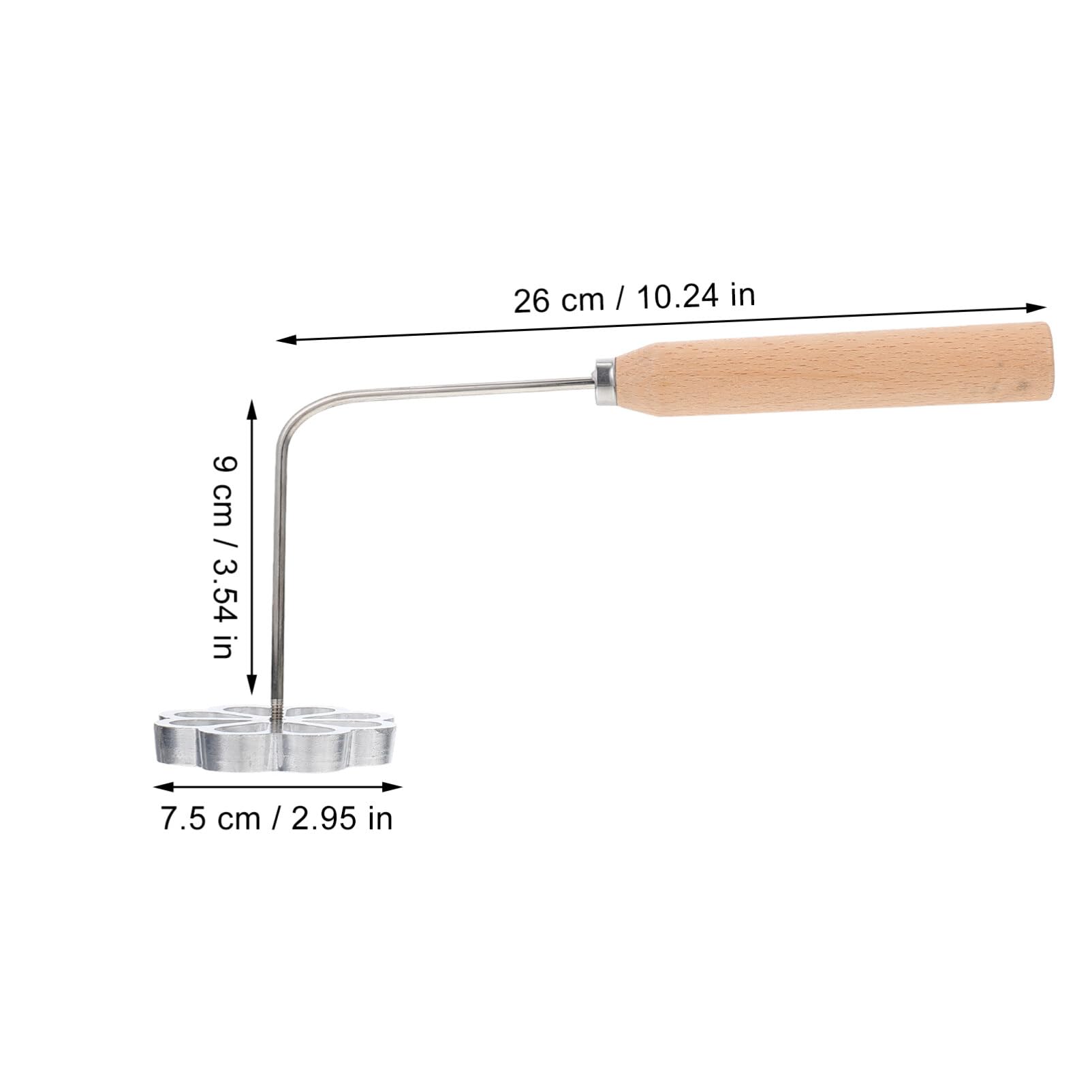 OKUMEYR Fried Snack Mold with Handle for Kitchen Cooking Rosette Bunuelos Cookie Maker Waffle Timbale Funnel Cake Mold Tool