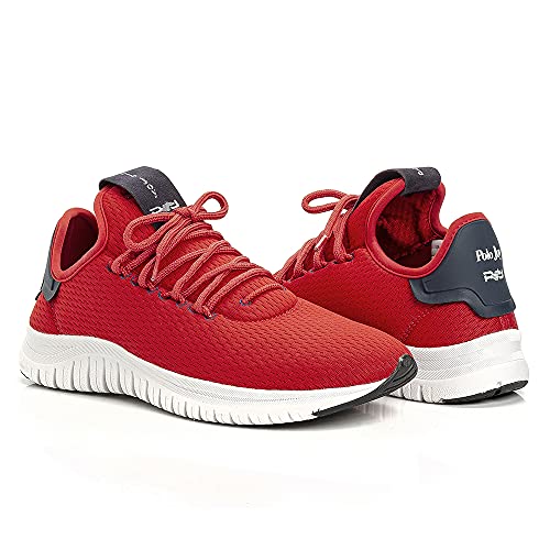 Tênis Masculino Runner Sport Polo Joy Em Elastano-Vermelho - 41