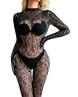 KUAIQI Erotische Bodystockings für Damen, Damen Bodystocking Netz body Catsuit, Ouvert Catsuit Sexy Dessous Unterwäsche für Frau,Fischnetz Bodystocking,Sexy UltradüNner Full Body Stockings