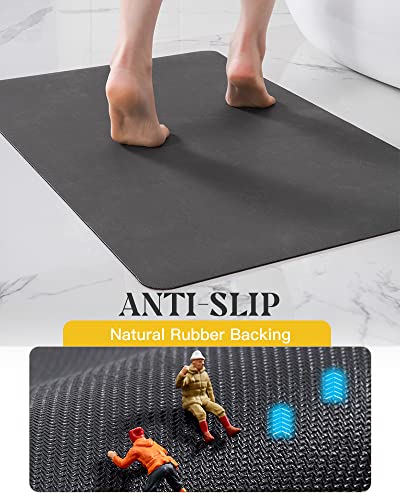 Montvoo KJBYSD-2023-5080DG-CA1 Bath Mat Rug-Rubber Backing Non Slip Quick Dry Super Absorbent Thin Bathroom Rugs Fit Under Door-Washable Bathroom Floor Mats-Shower Rug thumb #4