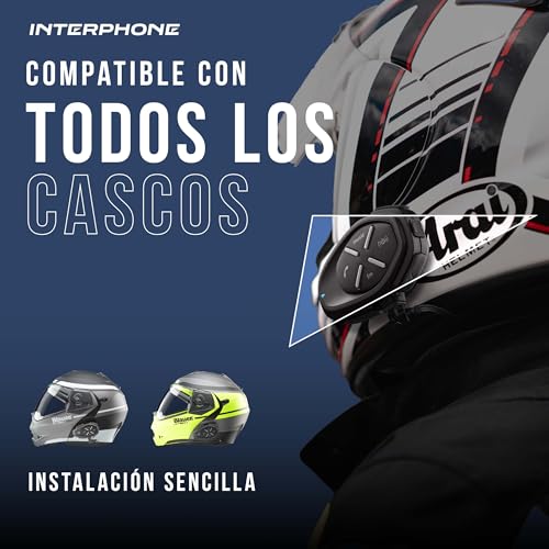 Intercomunicador casco moto Bluetooth con 20 h de autonomia y accesorios de fijacion IP67 5