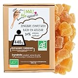 [MA] bio-épicerie | Jengibre confitado BIO bajo en azúcar en cubitos | 440g | Suelto en confección | Certificado ecológico | Fruta confitada | Sin conservantes | Jengibre deshidratado natural