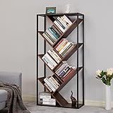 LELELINKY Bookshelf, 8-Tier Modern Industrial Open Bookshelves, 61'' Floor Standing Wine Storage...