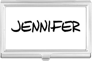 Special Handwriting English Name Jennifer Business Card Holder Case Pocket Box Wallet