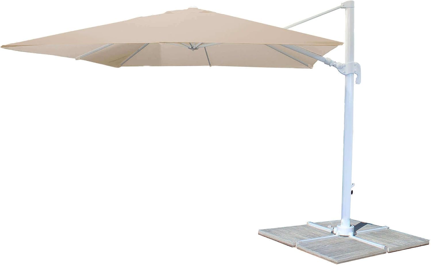 Ombrellone 3x3 milani home - Palo Laterale Bianco