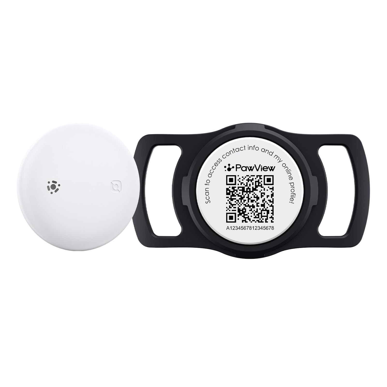 Smart Dog Tracker for Collar, for iOS & Android, Pet Location Tracker with Holder, No Monthly Fee, Real-Time Location Updates, Emergency Contact, Long-Lasting, Anti-Lost Dog Tracker, Black