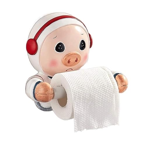 Toilet Paper Roll Dispenser Bathroom Toilet Paper Holder Free Punch Creative Roll Tube Wall-mounted Rack Bathroom Kitchen(A)