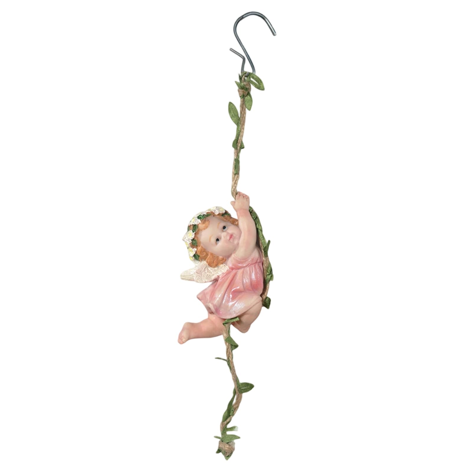 Hsioluted Climbing Angelic Patios Statue Gift Outdoor Garden Flower Fairies Elves Accent Lawns Ornament Sculpture Hanging Figurine Hanging Angelic Figurine
