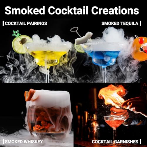 RoseFlower Cocktail Smoker Kit, Nostalgia Smoker Kit for Whiskey, Drinks, Bourbon, Steak, Fish and Cheese - Infused Fruity Smoke Flavor - Gift Sets for Wine Lover - Home/Garden/Barbecue - Image 4