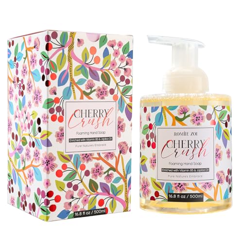 Image of ROMIIE ZOI Foaming Hand Soap, Cherry Crush, 500ml / 16.8fl.oz | With Gift Box, Gentle cleansing, nourishes skin without drying
