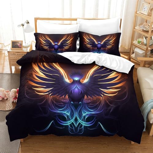 Housse de couette microfibre anti-plis parure de lit Phénix 3D pour un couchage sain