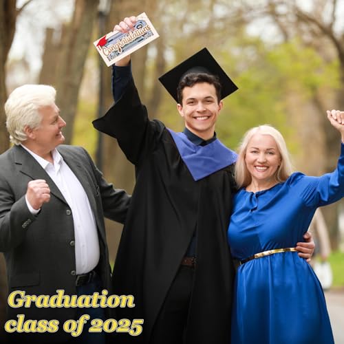 Moinchore Graduation Money Gift Holder Wooden Graduation Card Box Cash Holder Class of 2025 Cash Envelope Wallet Senior College University Congrats Grad Money Present for Grad(Red,Modern)