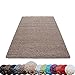 Produktbild HomebyHome Shaggy Hochflor-Teppich Langflor Wohnzimmerteppich Soft Einfarbig in 14 Farben, Farbe:Beige, Grösse:120x170 cm
