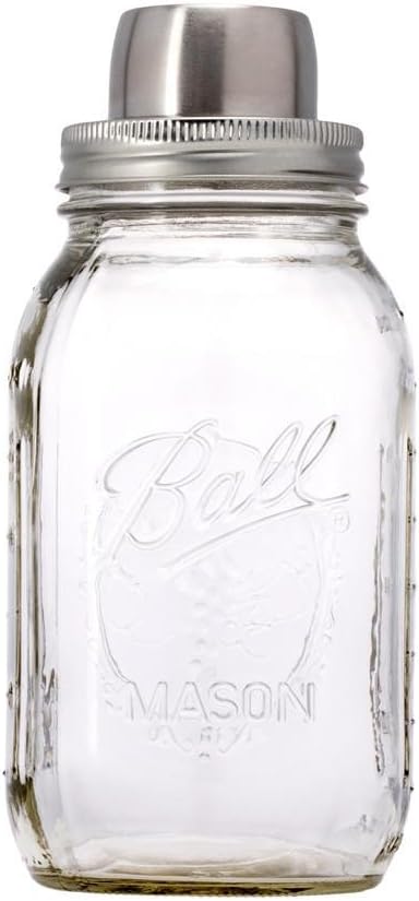 W&P Mason Cocktail Shaker | Silver, 4 Pieces, 32 Ounce | Bar Tool, Craft Cocktail Set, Dishwasher Safe