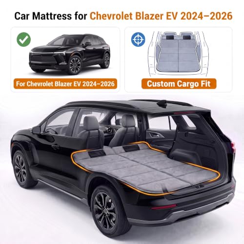 Image of Car Mattress for 2024-2026 Chevrolet Blazer EV, Upgraded Non-Inflatable Thickened Foam SUV Car Camping Mattress, Foldable Trunk Sleeping Pad Car Bed Mattress for Road Trips Camping Travel
